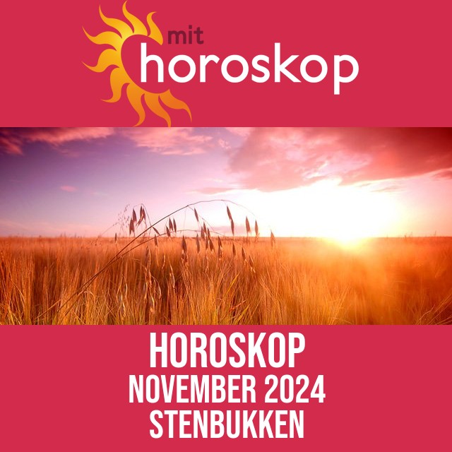 Stenbukken: Horoskop November 2024