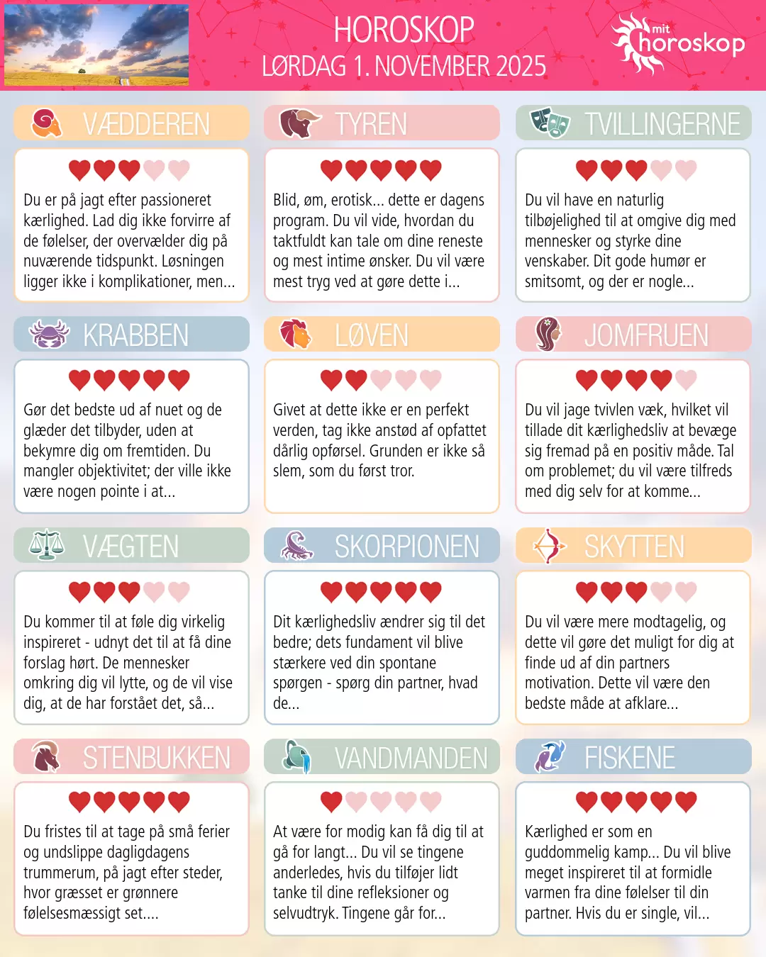 Vandmanden: dit horoskop for i morgen, 2. November 2025