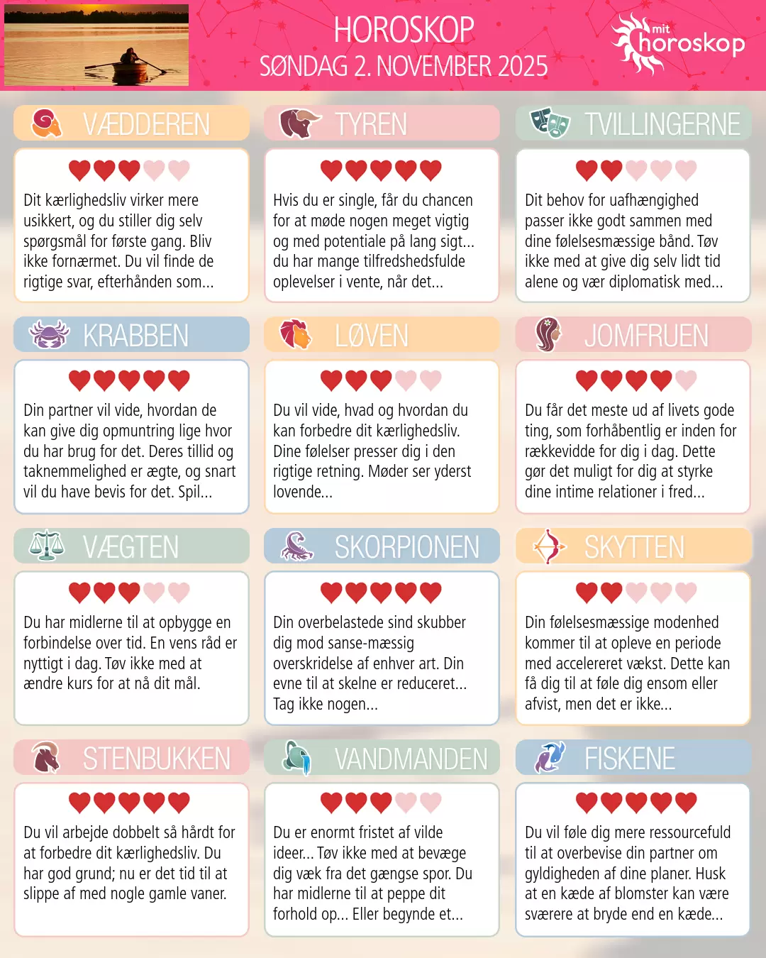 Krebsen: dit ugentlige horoskop for ugen fra 3 November 2025