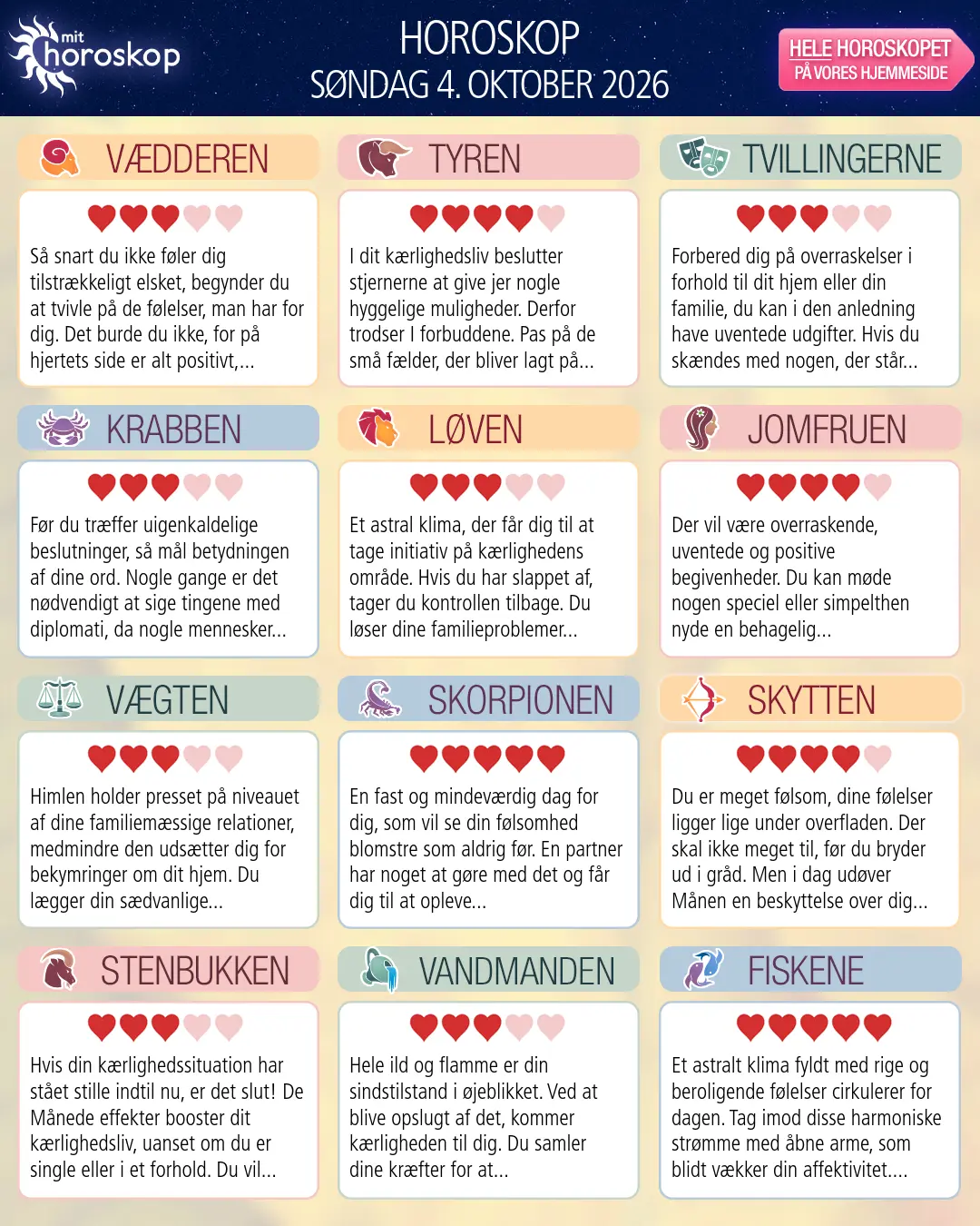 Horoskop for Tvillingerne i dag — 3. Oktober 2026