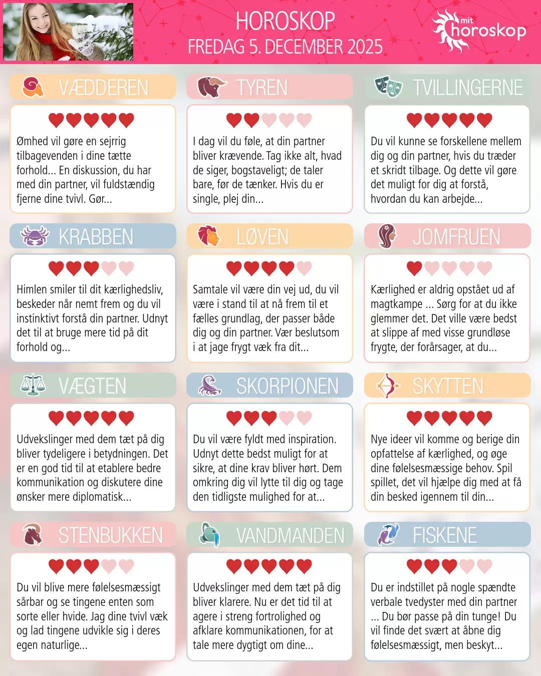 Horoskop for for Vægten i dag — 4. December 2025