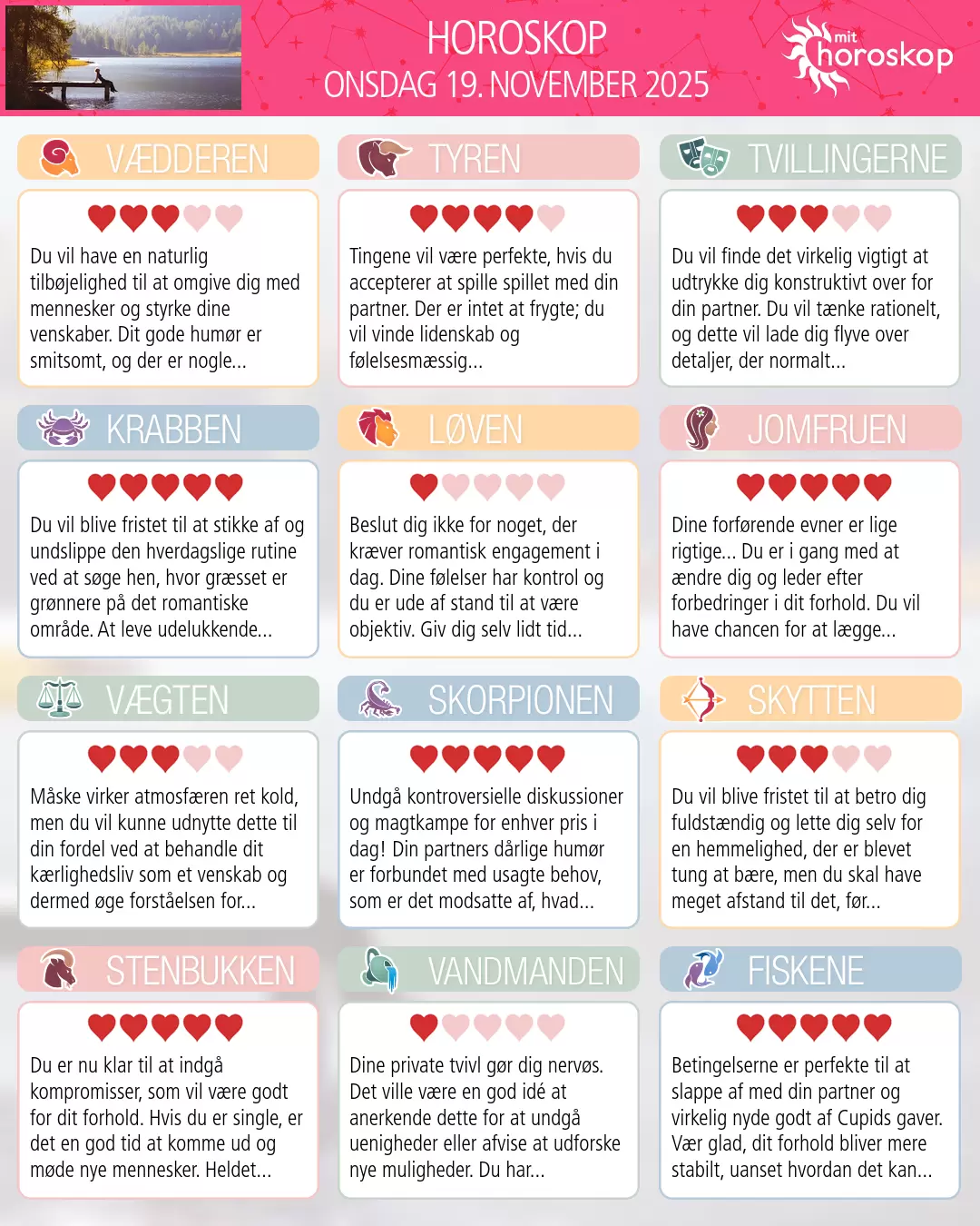 Vandmanden: dit horoskop for 21. November 2025
