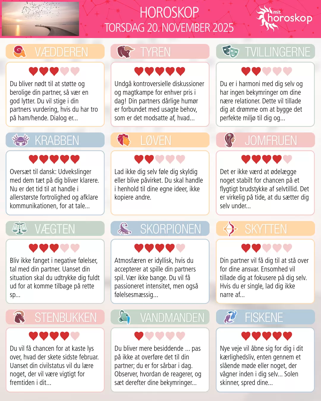 Tyren: dit horoskop for i morgen, 21. November 2025