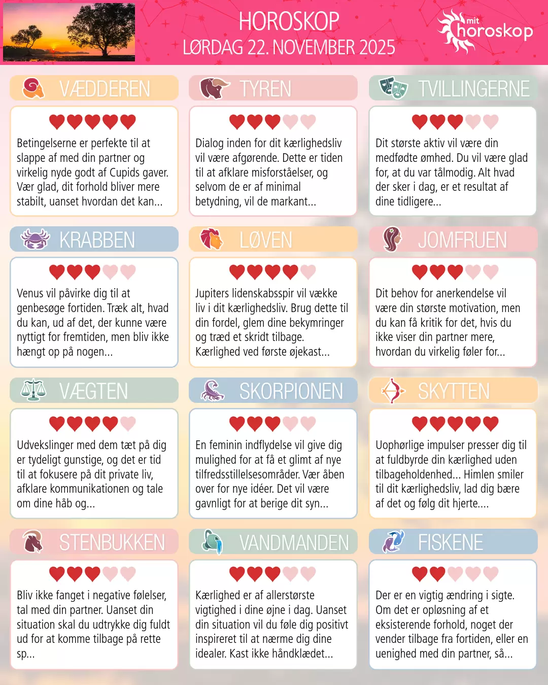 Fiskene: dit horoskop for i morgen, 23. November 2025