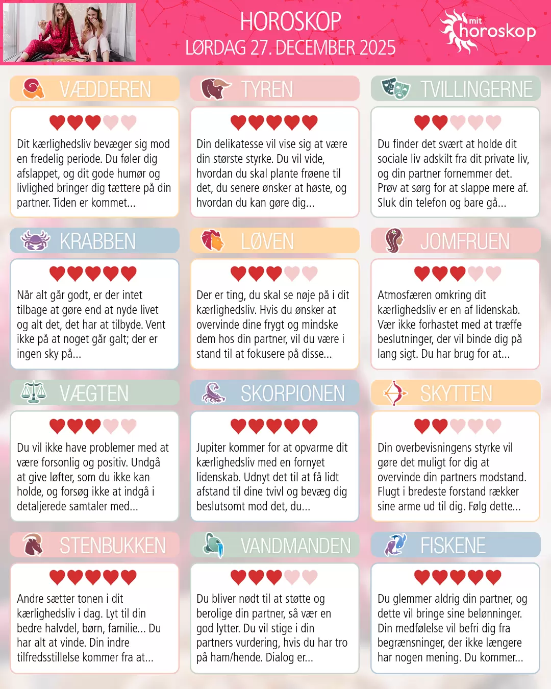 Jomfruen: dit horoskop for i morgen, 28. December 2025