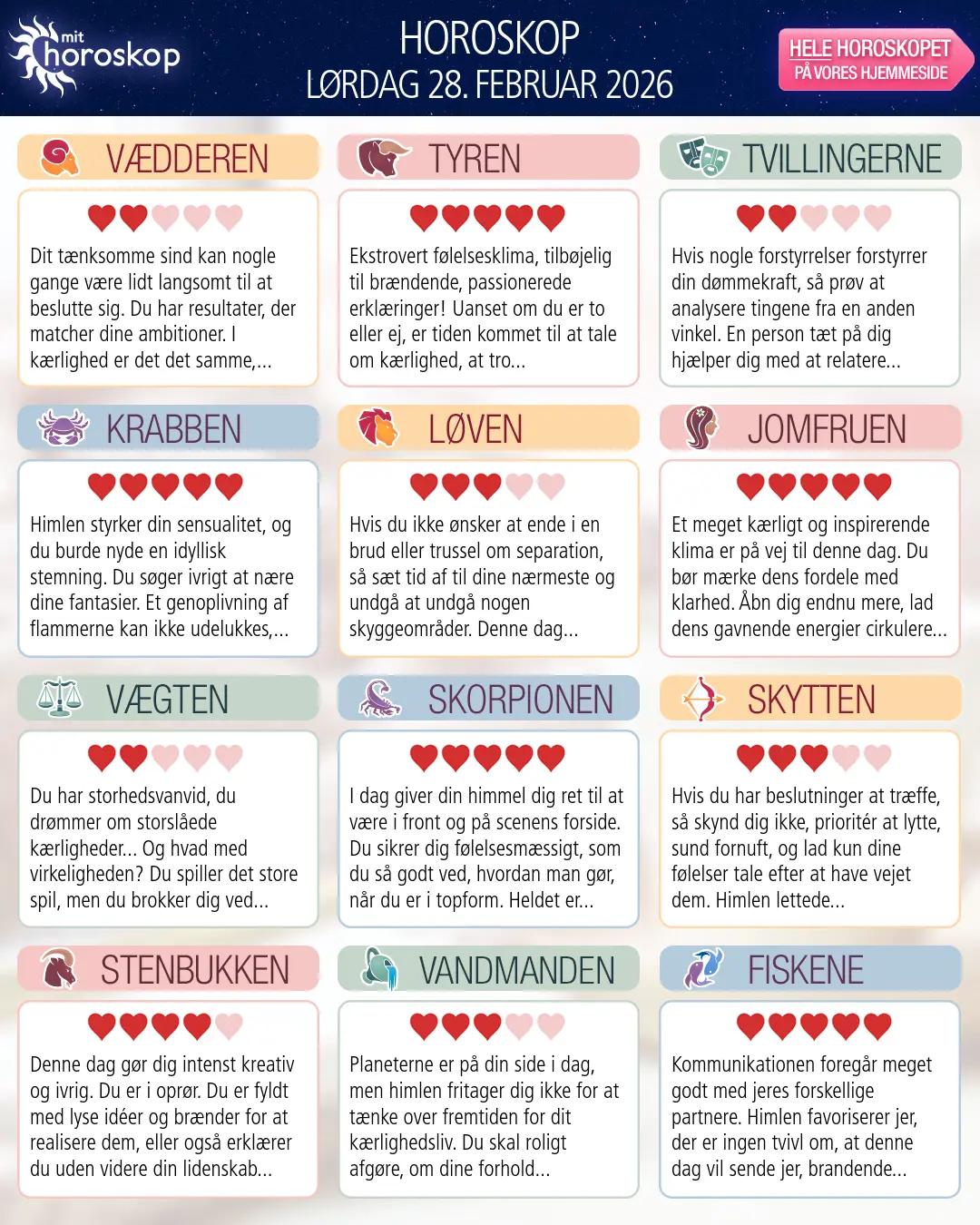 Horoskop for Skytten i dag — 28. Februar 2026