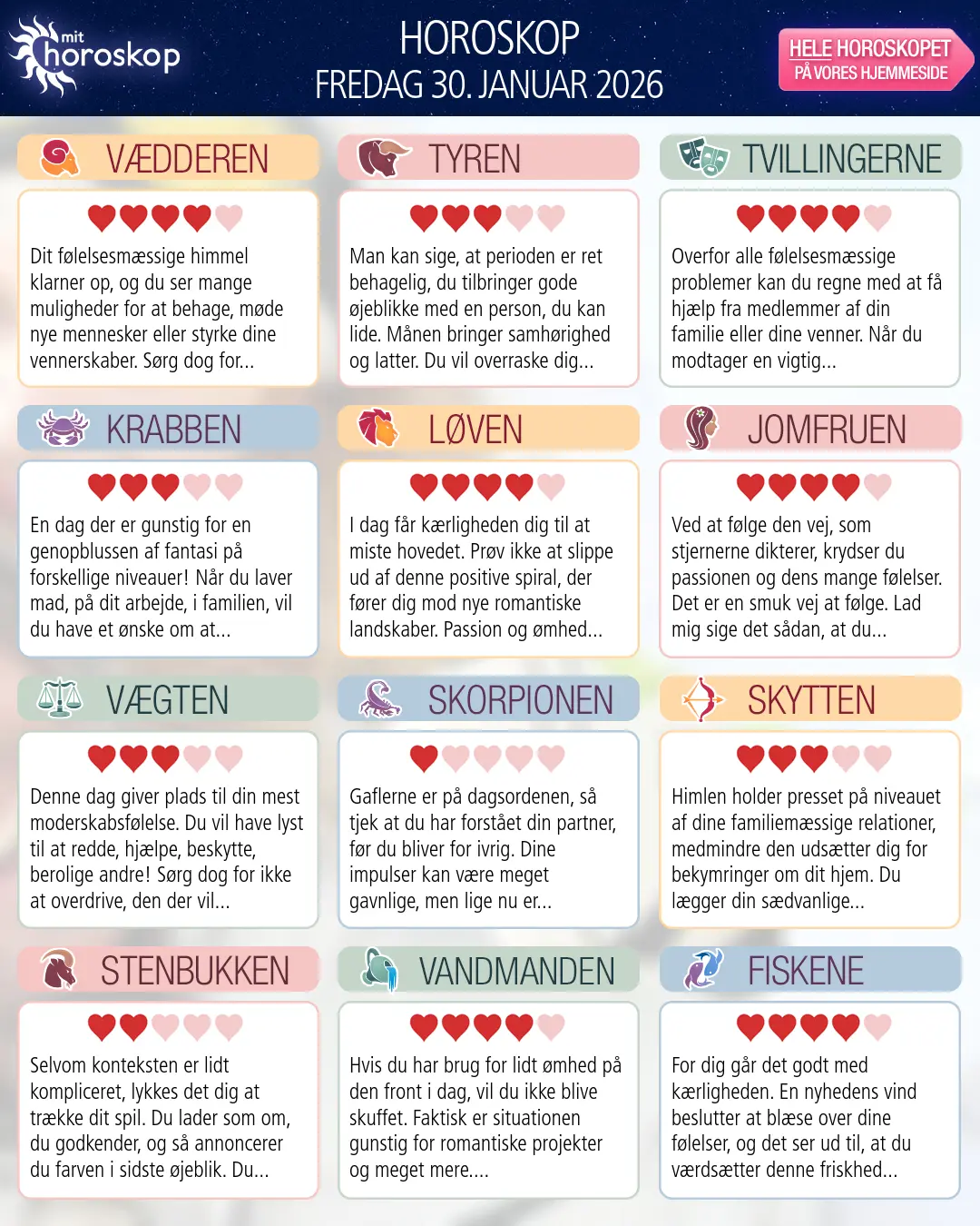 Tvillingerne: dit horoskop for i morgen, 31. Januar 2026