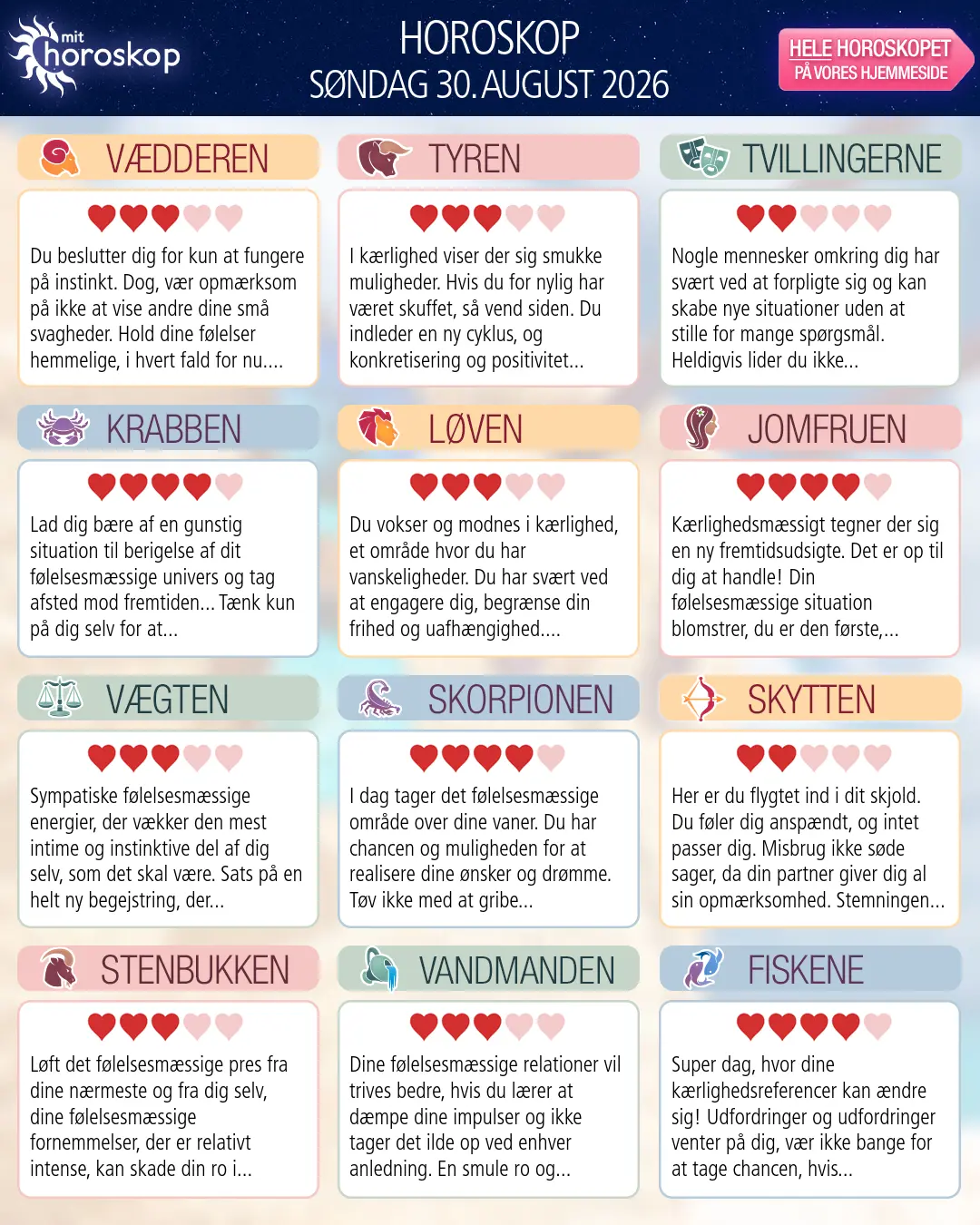 Skytten: dit horoskop for 1. September 2026