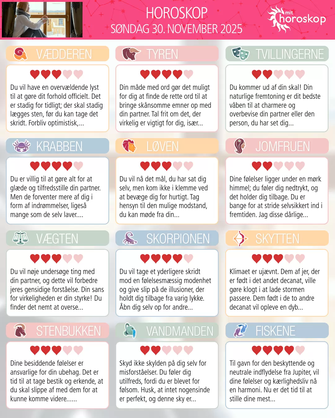 Vandmanden: dit ugentlige horoskop for ugen fra 24 November 2025